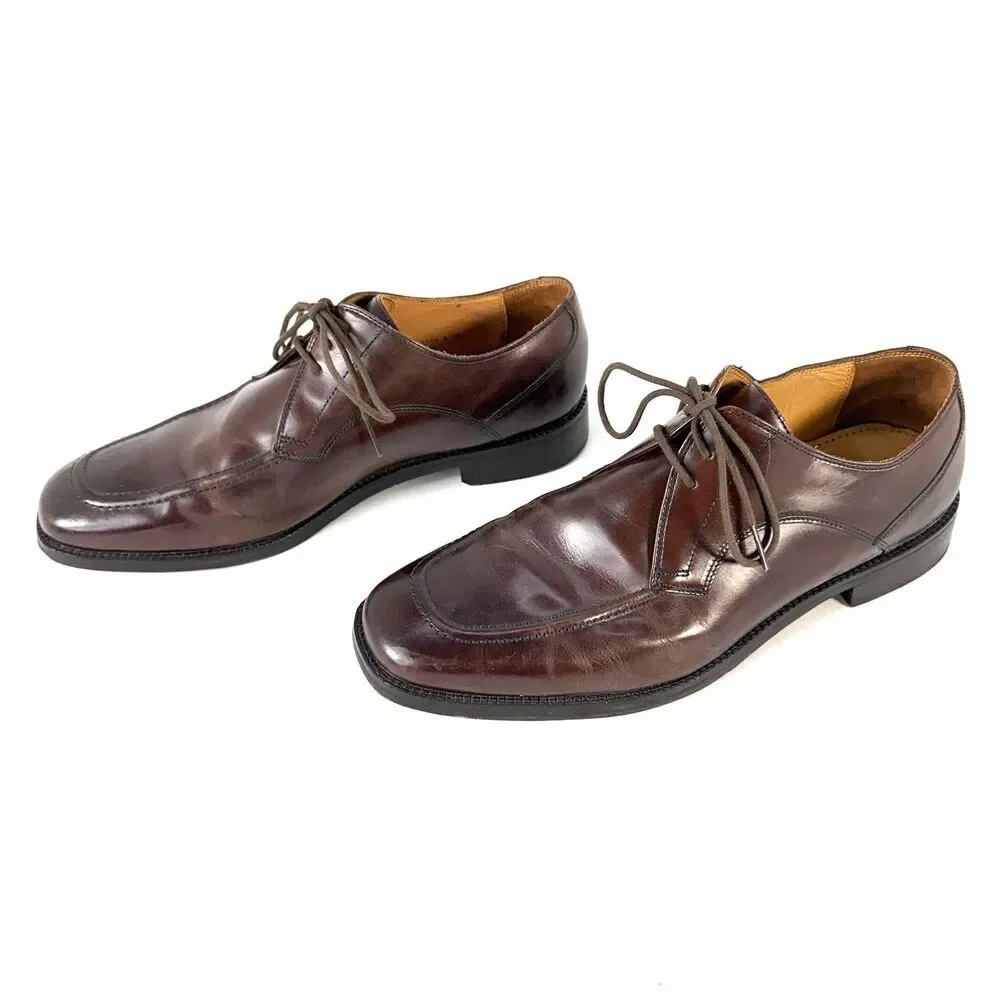 Cole Haan Eaton C07138 Apron Lace Up Oxfords Moc Toe Brown shoes Men's 10.5 M